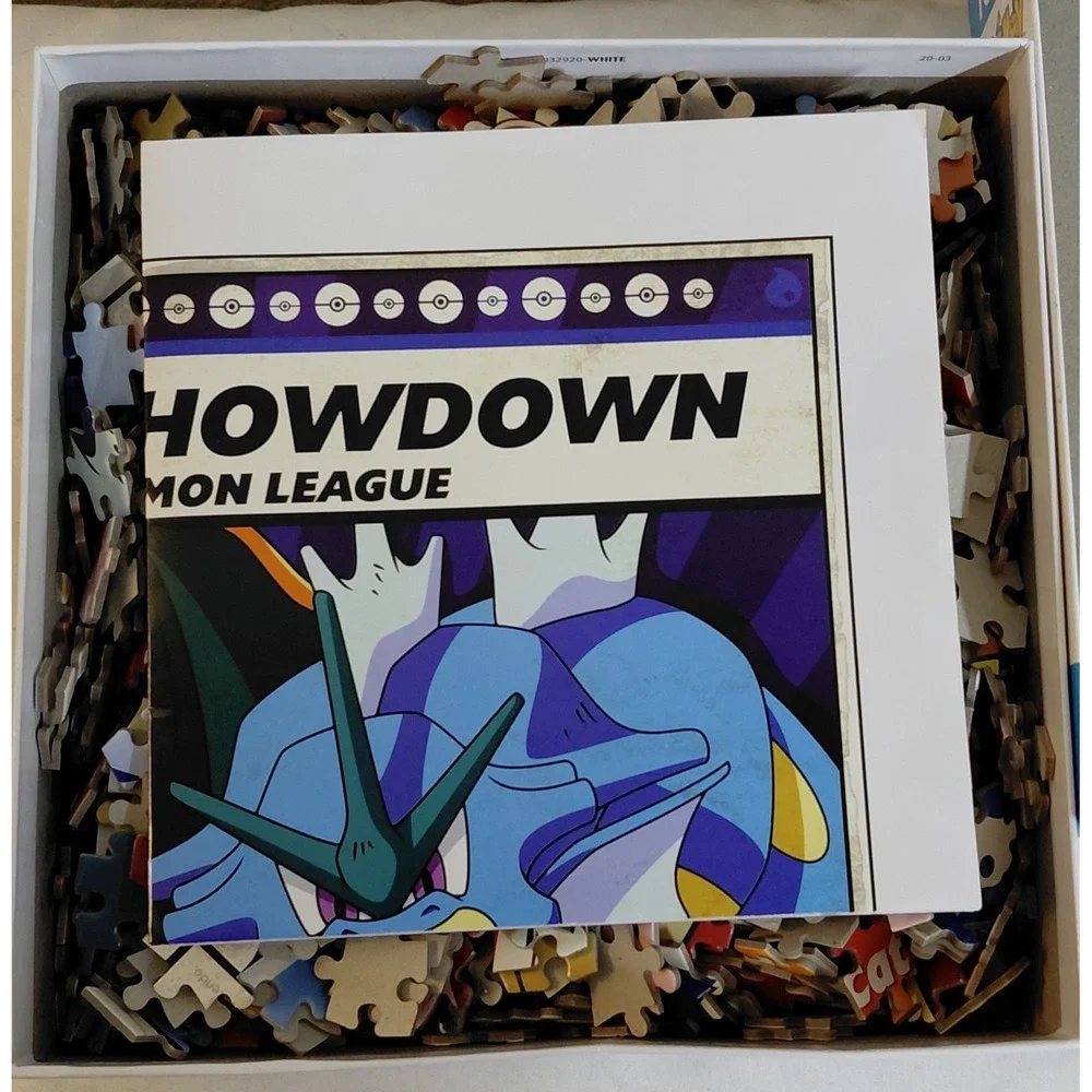Pokemon Showdown Charizard vs Gyarados 1000pc Puzzle Buffalo Games Open Box